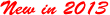 text saying New in 2013